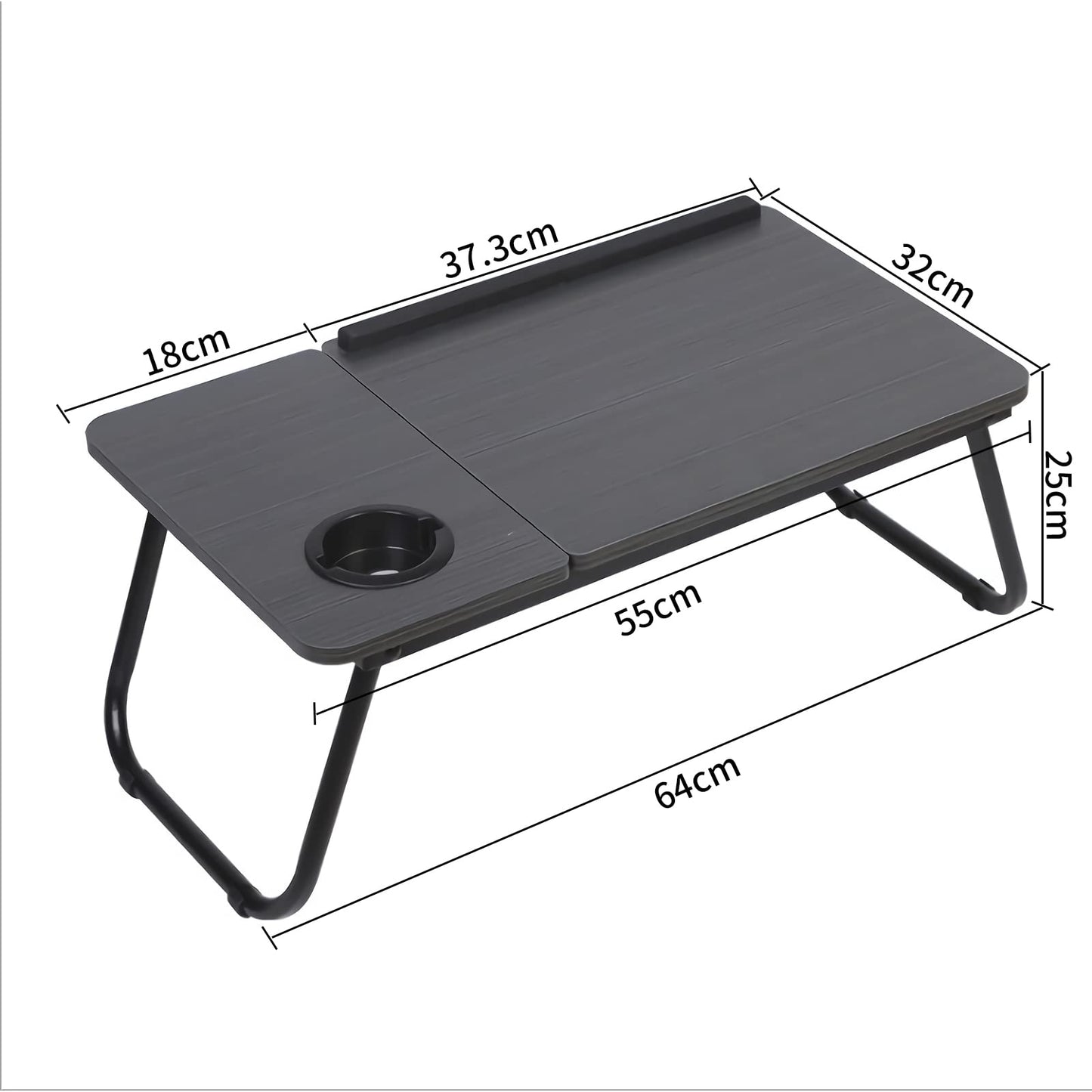 Laptop Desk, Laptop Bed Table with Foldable Legs & Cup Slot, Reading Holder Notebook Stand Breakfast Bed Tray Book Holder for Sofa, Bed, Terrace