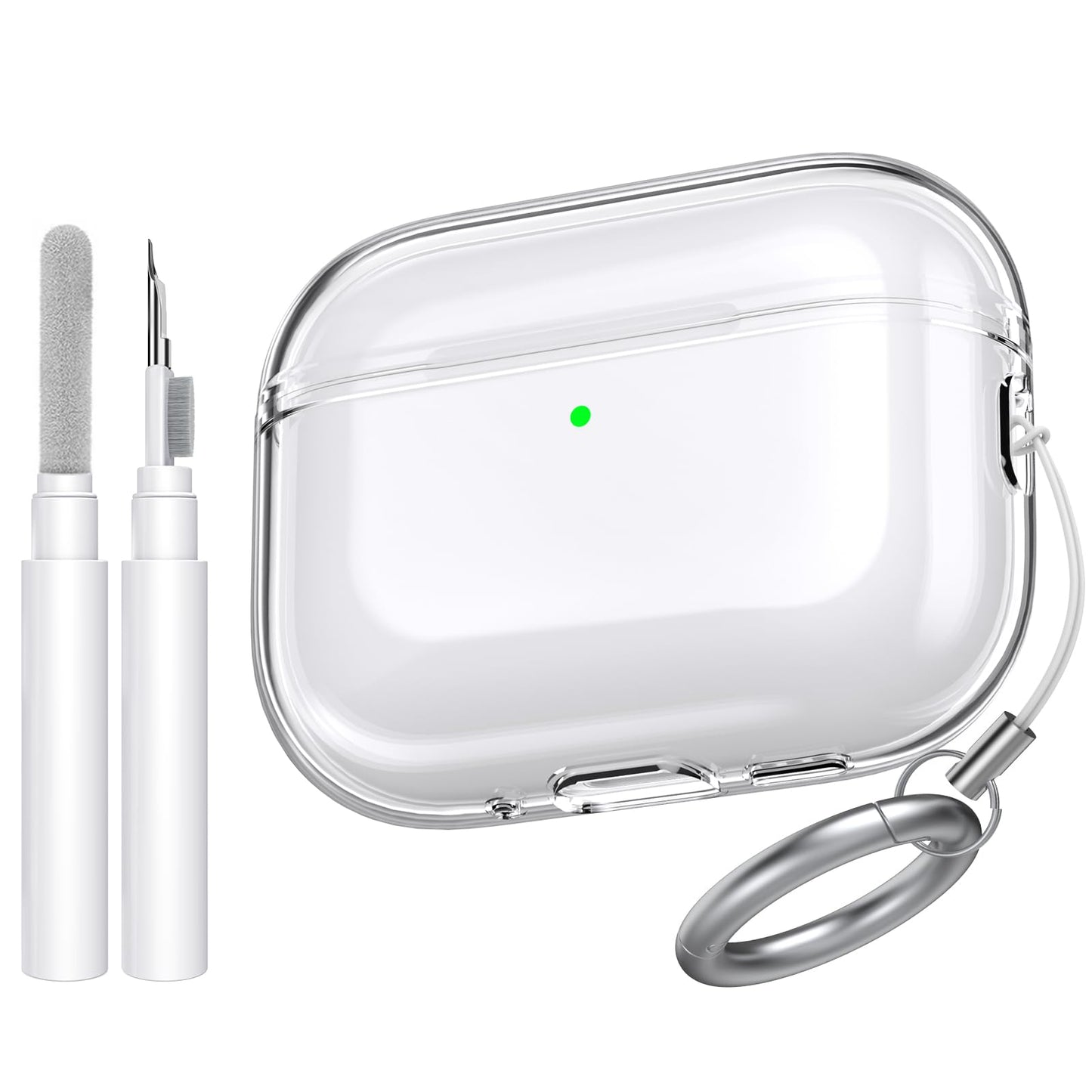 AhaStyle Clear Airpods Pro 3 Case Cover 2025 [Anti-Yellowing] Soft TPU Protective Skin for Apple AirPods Pro 3rd Generation Case with Cleaner Kit