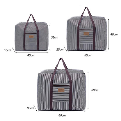 Waterproof Thick Large Storage Bag 600D Oxford Organizer Travel Luggage Bag For Blankets, Duvet,Pillows, Clothes Moving Home Brown, Large