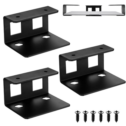 qiwuhai 3 Pcs Under Desk Laptop Mount, Under Table Laptop Holder Storage, Metal Under Desk Holder