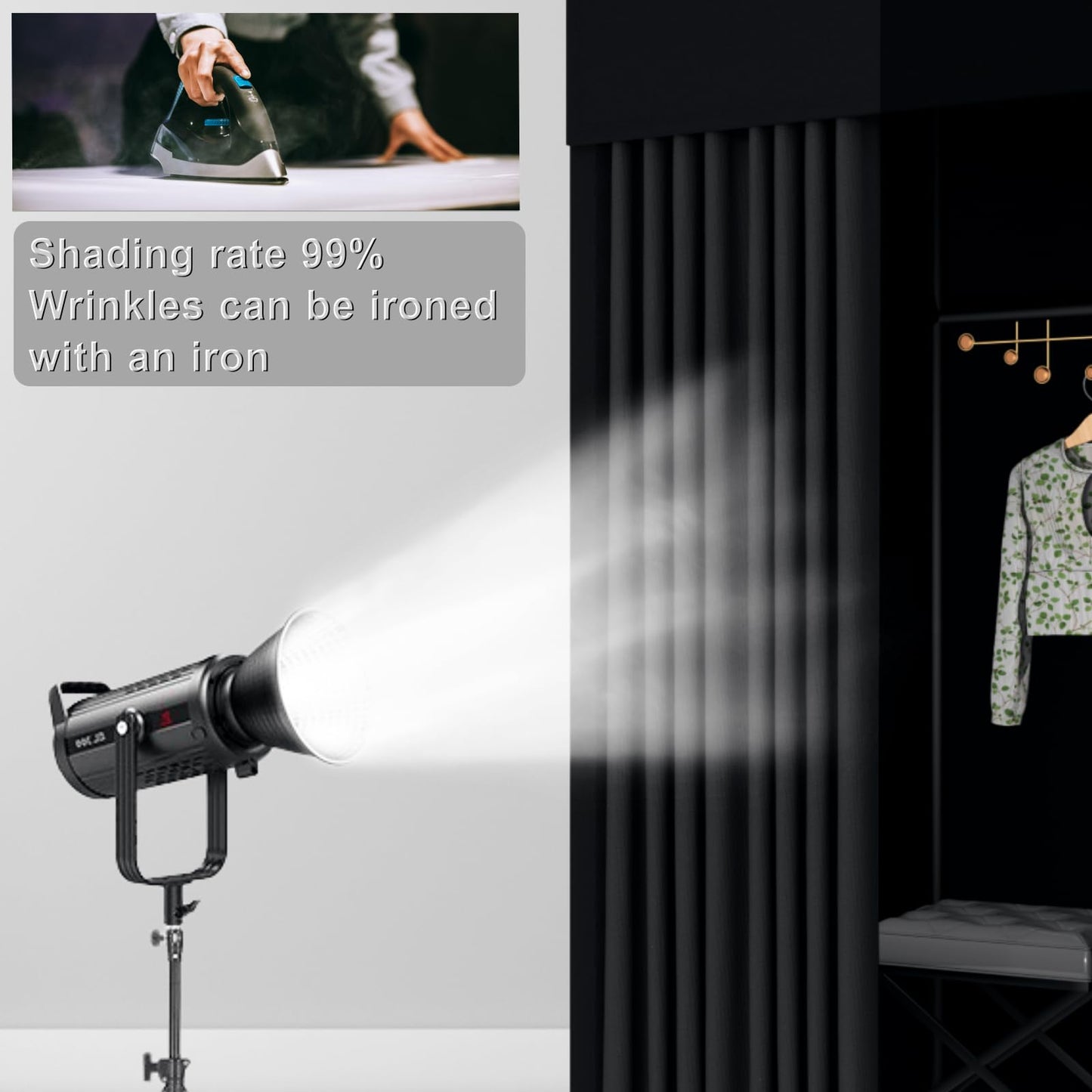 Clothing Store Fitting Room, Movable Square Changing Room, DIY Temporary Locker Room with Shading Curtain and Hook Up