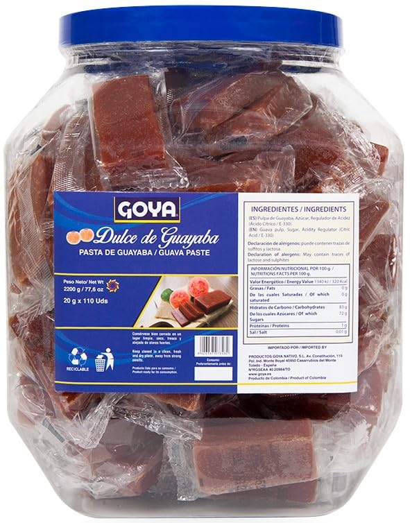 Goya Guava Paste 2.2kg (Pack of 1) | Sweet, Tangy Guava Pulp | Perfect for Latin American Dishes, Desserts, & Snacks | Ideal for Cooking, Sweets, and
