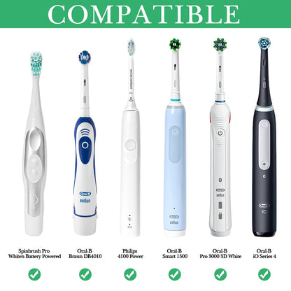 Linkidea Wall Mount Electric Toothbrush Holder with Cover for Bathroom, 5 Slots Power Tooth Brush Organizer Compatible with Oral-B iO Series