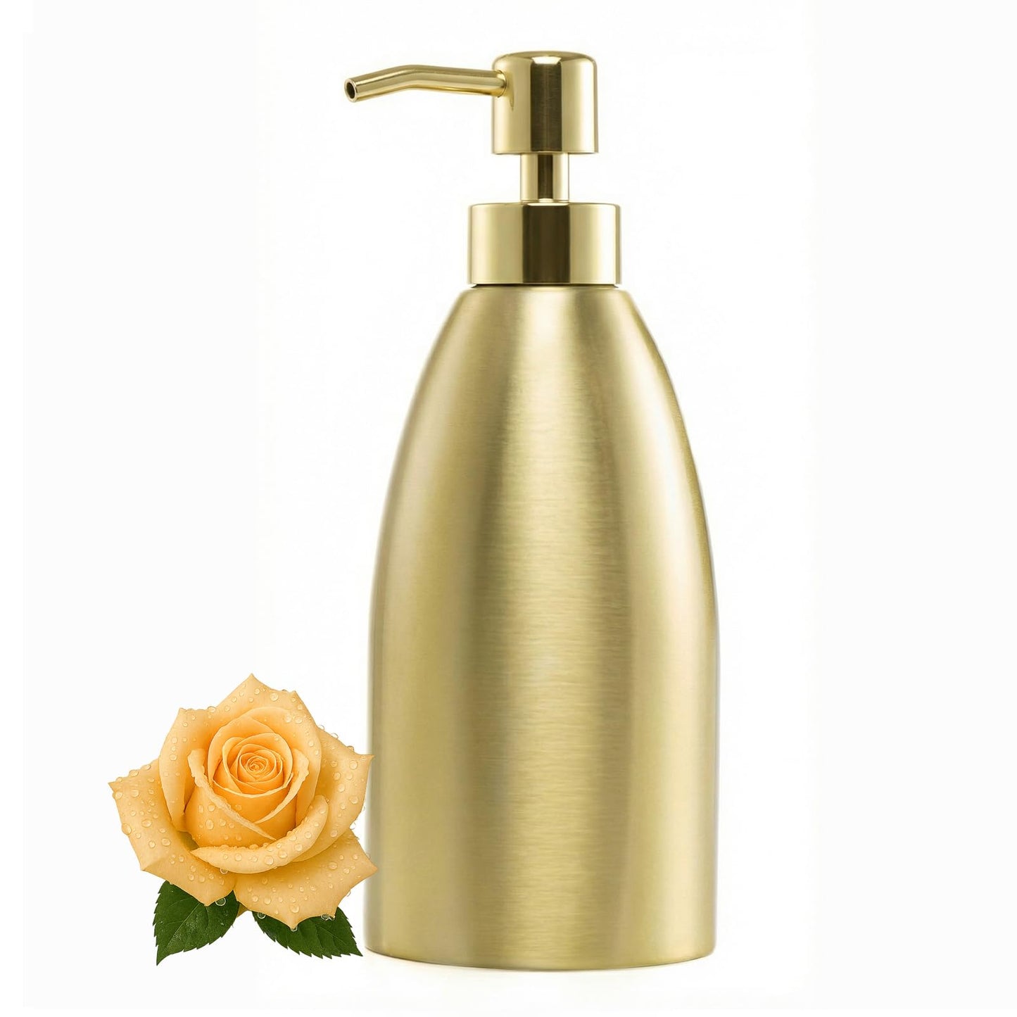 Emarful 304 Stainless Steel Soap Dispenser 16oz Rust-Proof Liquid Soap Pump Bottle for Kitchen or Bathroom Countertop Hand Dish Lotion Leak-Proof