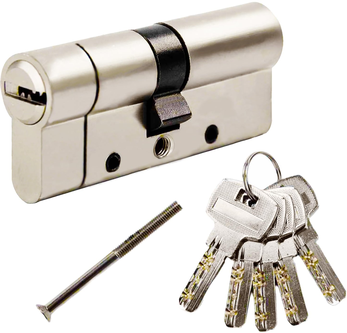 SEPOX? 70mm(35/35) Anti-Snap Euro Door Lock Cylinder, High Security 6 Pin, Brass Body Stainless Steel Bar Enforced Anti-Drill Anti-Pick,Anti-Bump Door