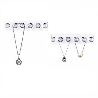 Baoswi Necklace Hangers Acrylic Necklaces Holder Wall Mounted Jewellry Organiser Hanging with Diamond Shape Hooks, Jewellry Hangers for Necklace