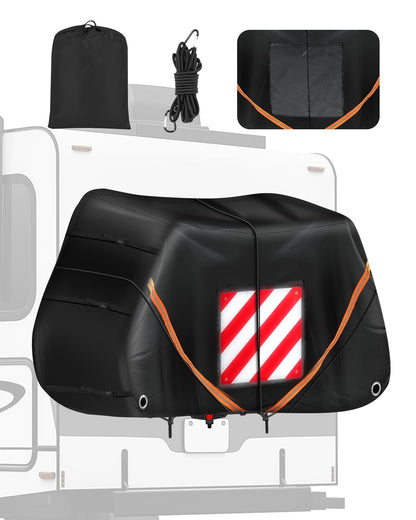 SUPAREE 3 Bikes Bicycle Covers Outdoor Storage Bike Cover Waterproof Bike Covers for Transport 3 Bikes 420D Oxford Heavy Duty for Motorhome Caravan