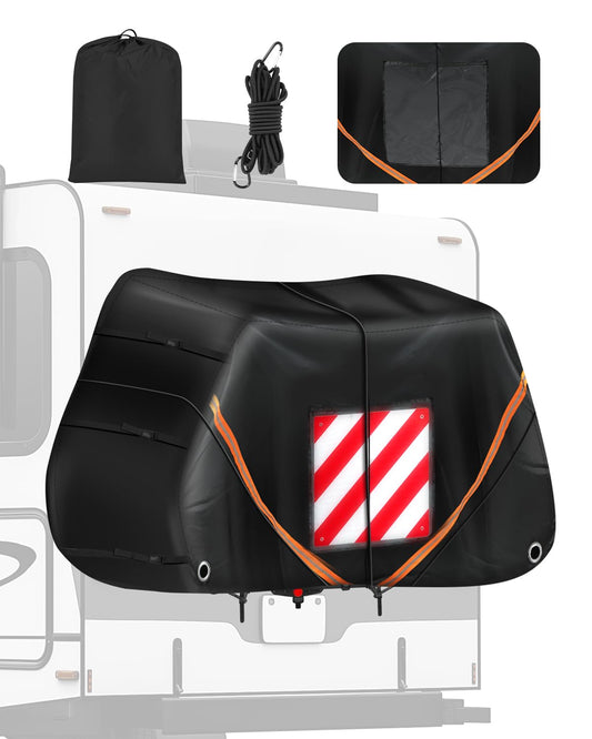 SUPAREE 3 Bikes Bicycle Covers Outdoor Storage Bike Cover Waterproof Bike Covers for Transport 3 Bikes 420D Oxford Heavy Duty for Motorhome Caravan