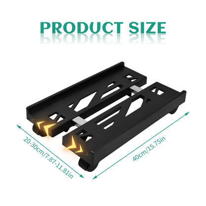 Fangehong PC Stand, Adjustable Computer Tower Stand, Mobile CPU stand with 4 Caster Wheels, Fits Most Cases Under Desk for Gaming Desktop