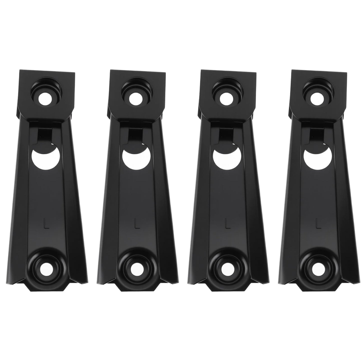 Briny River 4Pcs Recliner Back Clip Bracket KD Clip Bracket for Outdoor or Indoor Lounge Chairs 12.7x4.5x3.2cm Black