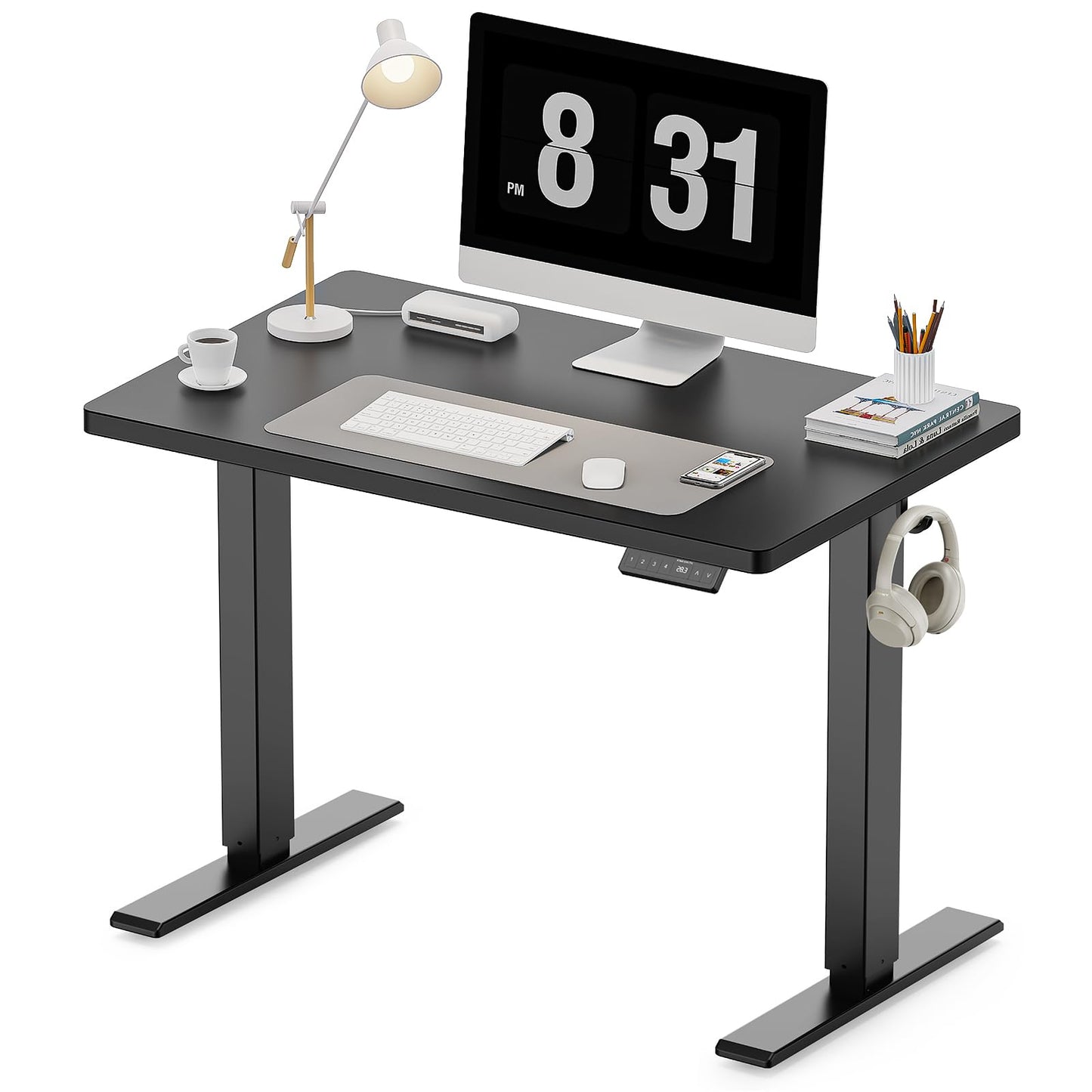 WALKINGDESK Electric Standing Desk, 80 x 60 cm, Black