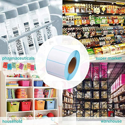 MELODYING 800 Self Adhesive Label Sticker Address Labels Blank Roll 50mm x 30mm Office Kitchen White Food Labels for Catering Food Jars Sticky Stickers for Office Kitchen Printer