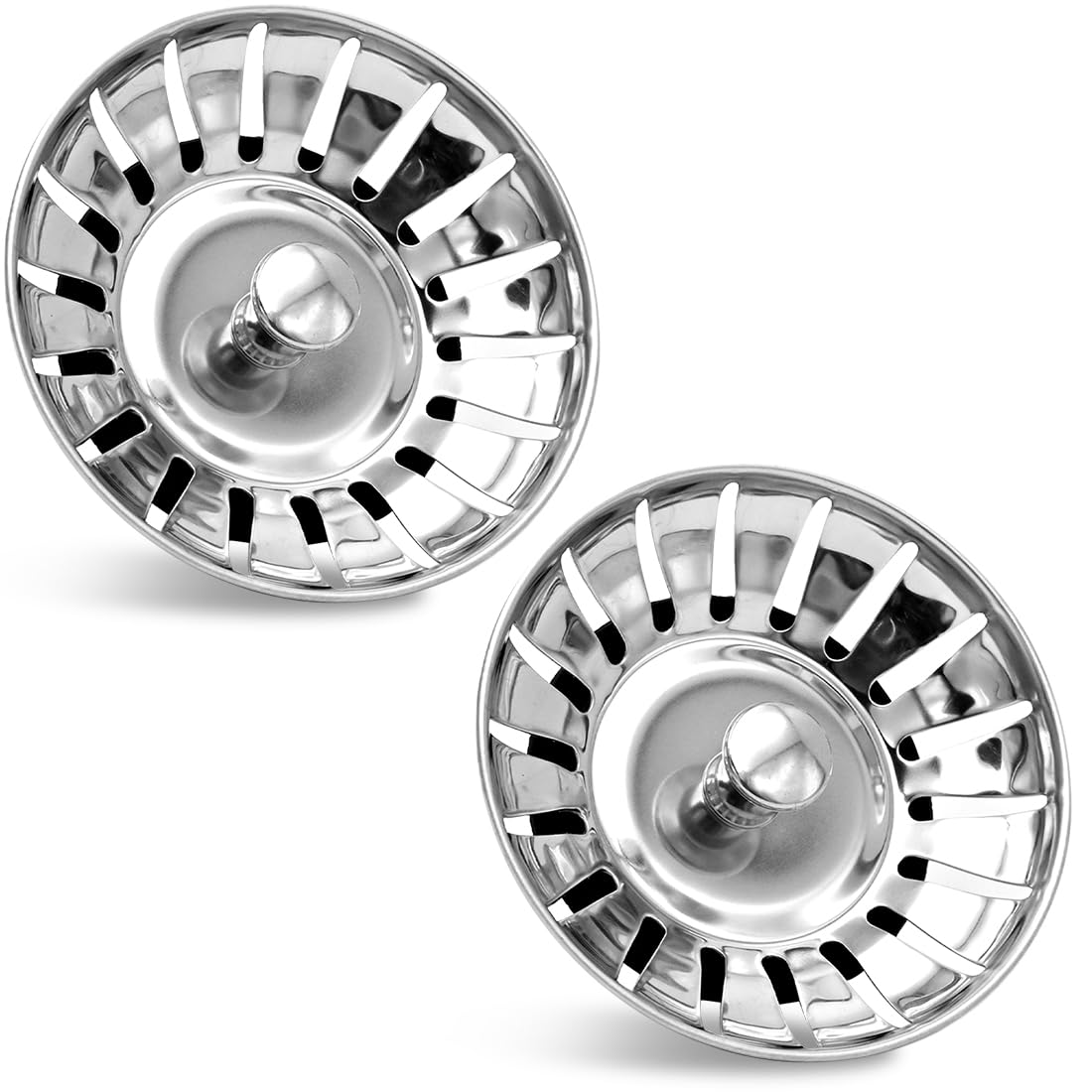LICQIC Leak Proof Kitchen Sink Strainer Plug, Diameter 78 mm, 2 Pcs
