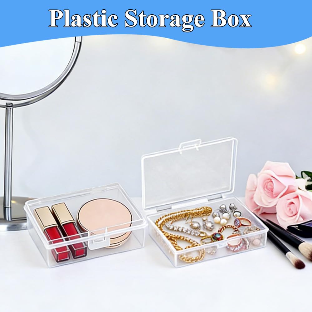 XINGSUI 16 Pcs Plastic Storage Box with Lid, Storage Boxes, for home,office