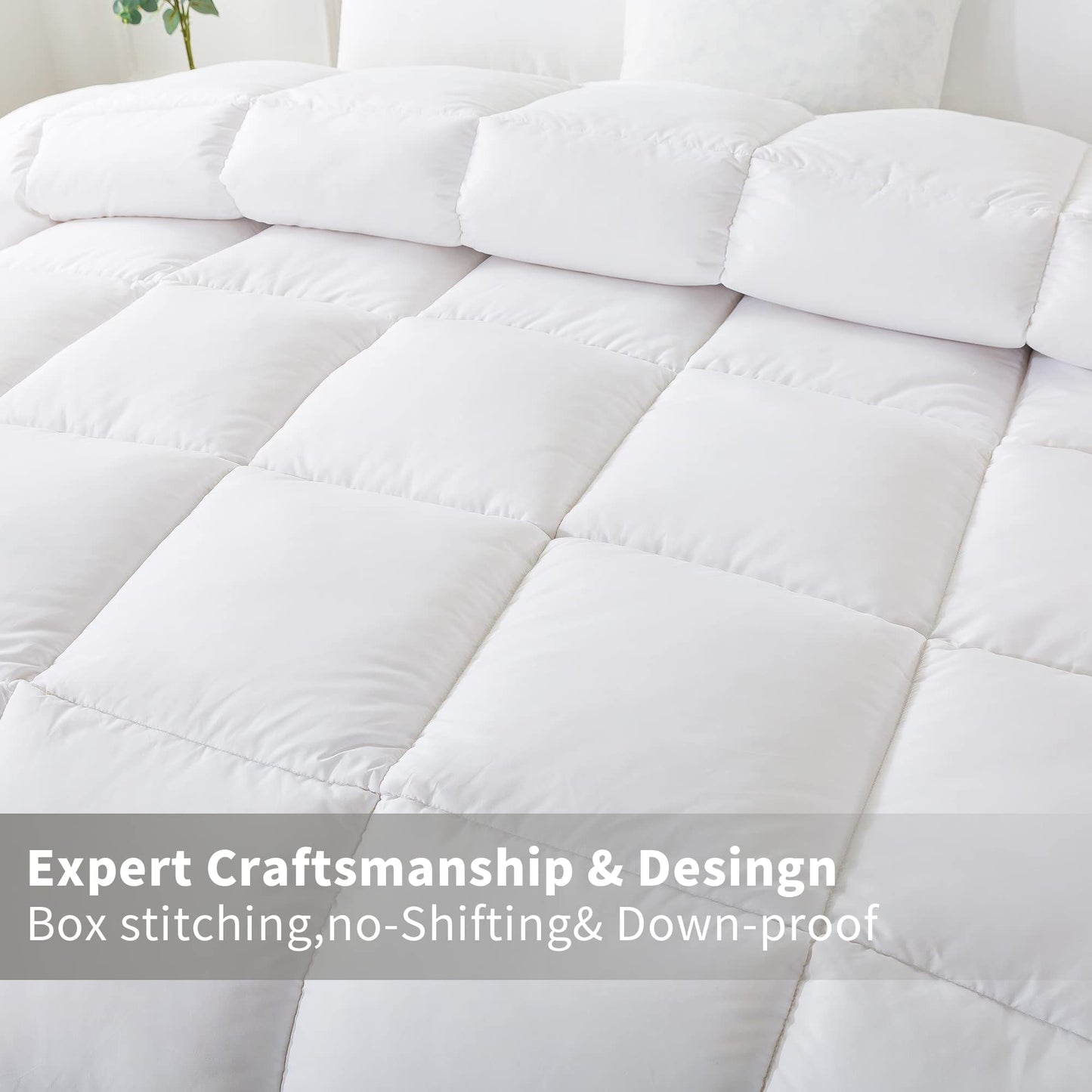 HOMEFOUCS King Size Duvet,13.5Tog Luxurious Wool Duvet, Washable Wool Filled Quilt, 230T Soft Fabric(King size: 230x220cm)