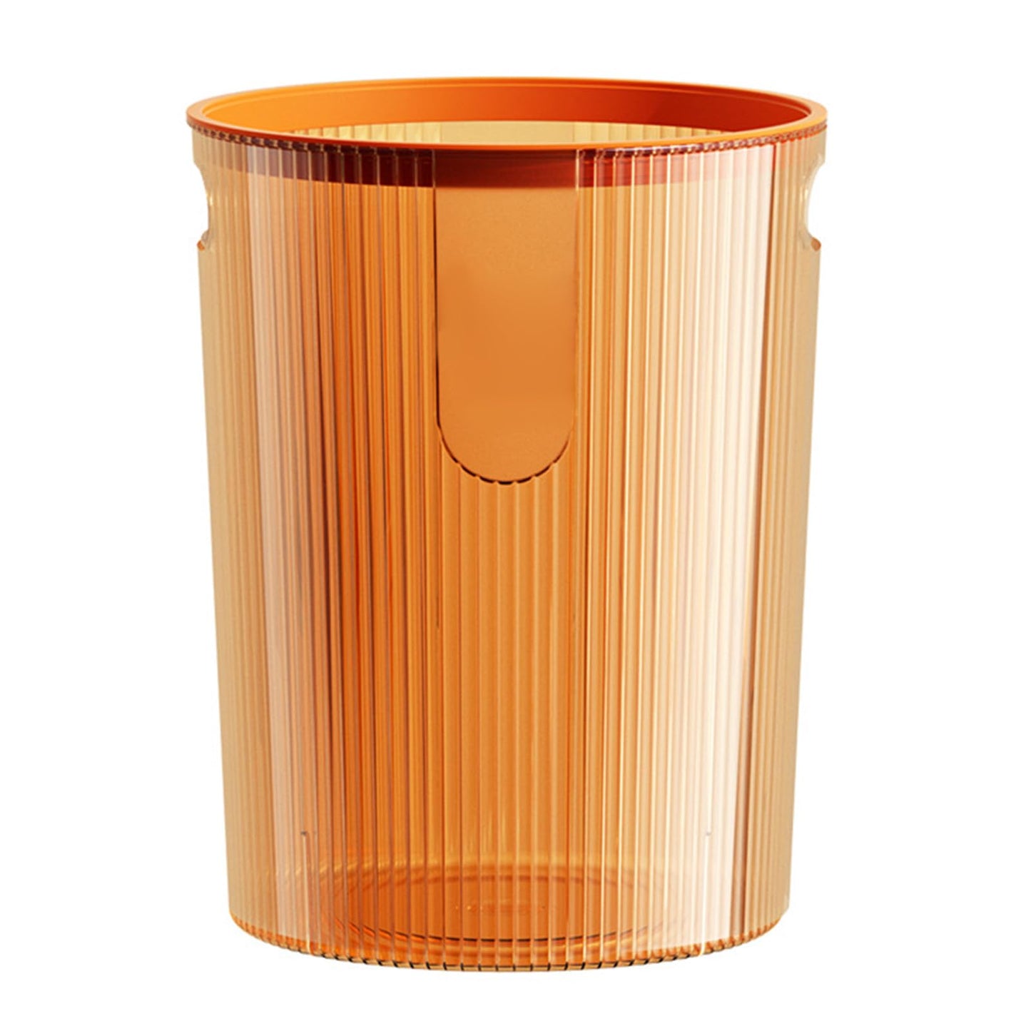 Jenngaoo Transparent Plastic Bin - 8L Round Waste Paper Basket for Kitchen, Bathroom, Office | Compact Rubbish Bin with Handles