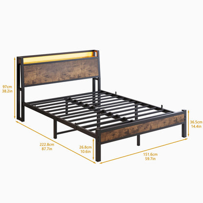 JELUTE King Size Bed Frame, Black