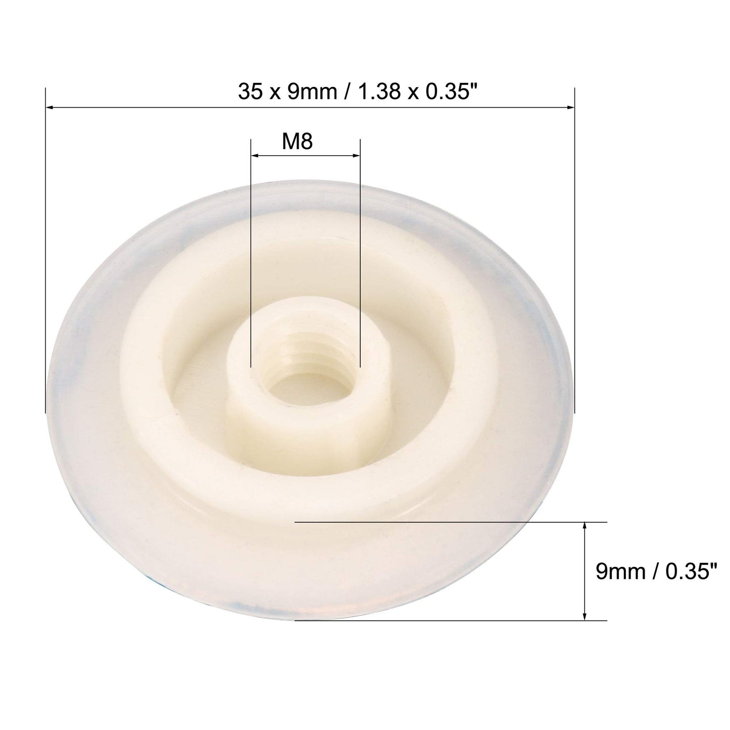 sourcing map Basin Sink Click Plastic 35mm Diameter Pop-up Push Button Drain Stopper 3Pcs