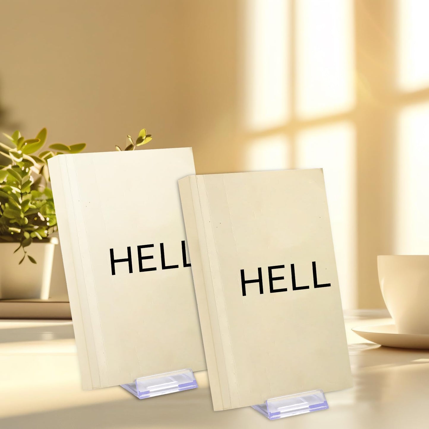 Gosknor 6pcs Acrylic Book Stand for Display, Clear Plastic Book Holder Collector Display Stand Book Easel Photo Stand for Home Office Comic Book