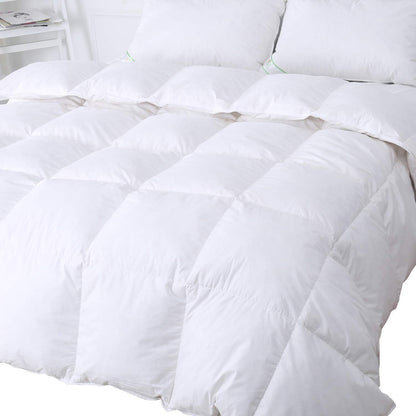 King Size 13.5 Tog - 50% White Goose Feather & 50% Down Duvet - 300T 100% Cotton Anti Dust Mite & Down Proof Fabric - Anti Allergen - Luxury Winter