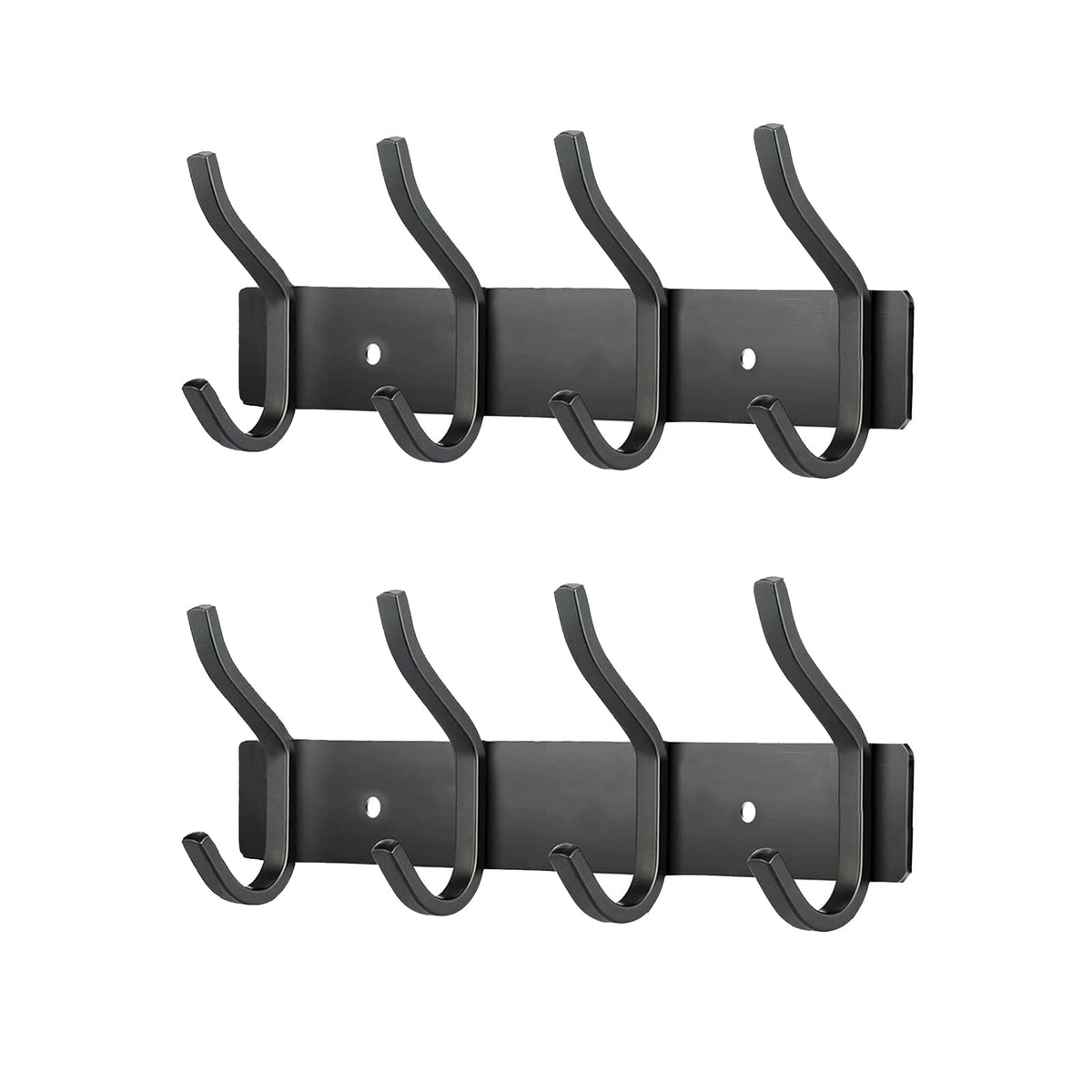 MEIJO Coat Hooks Wall Mounted, Coat Rack Wall Mounted Stainless Steel with 4 Hooks Heavy Duty Coat Hooks for Door, Bedroom, Bathroom, Kitchen
