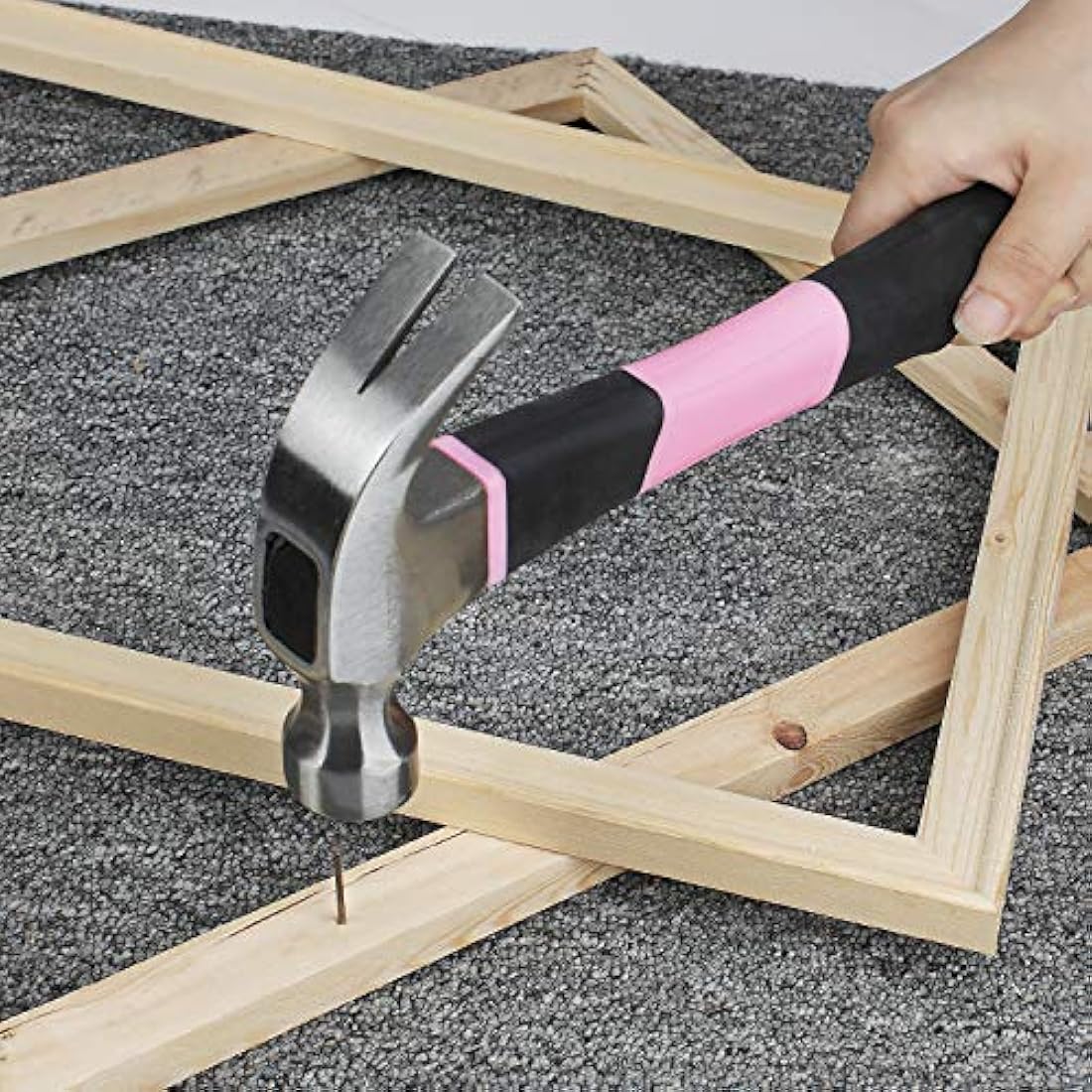 WORKPRO Pink Tool Kit 103-Piece, Pink Hand Tools Set for Home Repair, Tool Kit Portable with Hammer, Screwdriver Set, Tape Measure, Pliers, with Compact Storage Bag, New Home Gifts