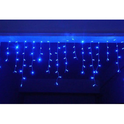 JnDee Safe Voltage Fully Weatherproof Icicle Christmas Fairy Lights BLUE 400 LED 10M Wide 80 Drops Plus a Massive 10M Lead Cable, 8 Modes, Memory &