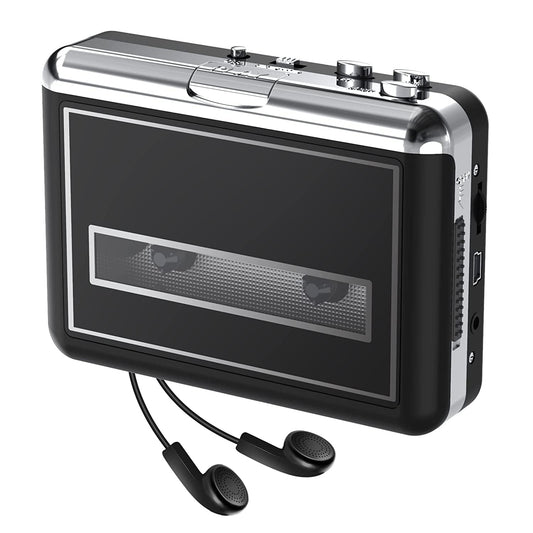 Portable Cassette Player Converter- Compact Cassette Tape Player Recorder, Convert Audio Music Cassette to MP3 Digital via USB, Compatible with