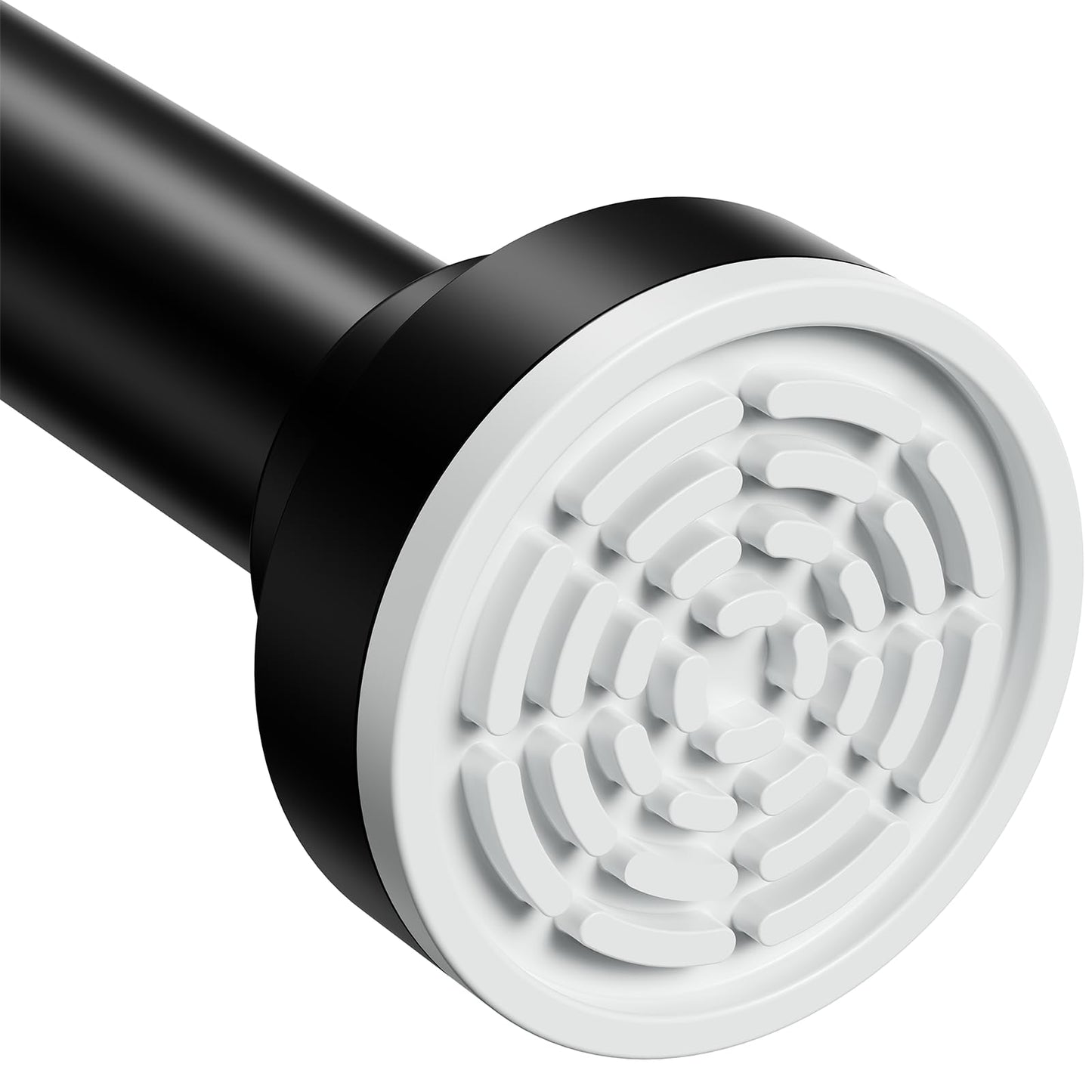 Shower Curtain Pole, 84-206cm Shower Curtain Rail, Tension Rod,Black