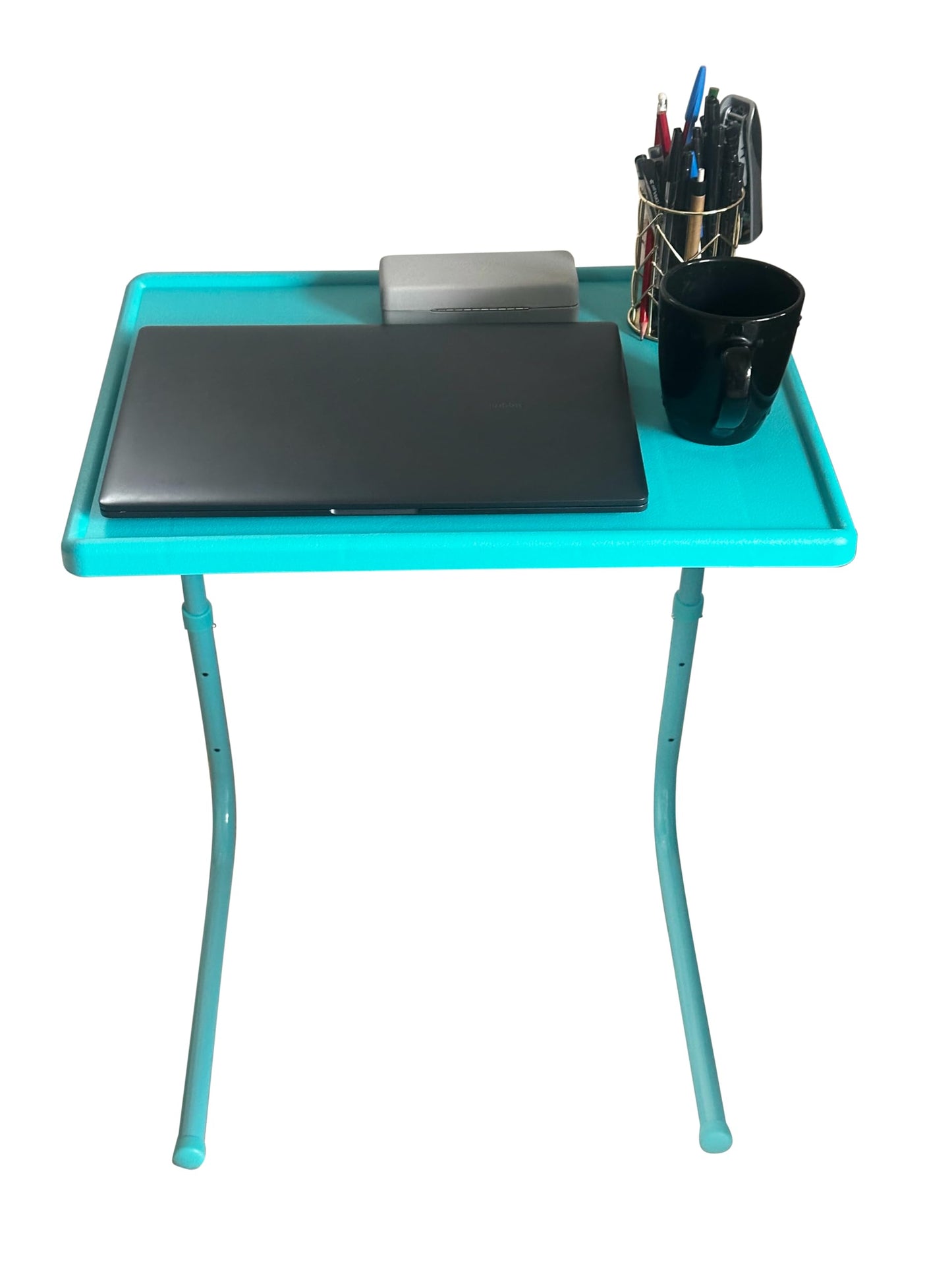 TABLE BUDDY Regular Folding Laptop Table 52.5 x 40 cm – Adjustable Height Bed Tray Desk for Sofa, Bed & Couch