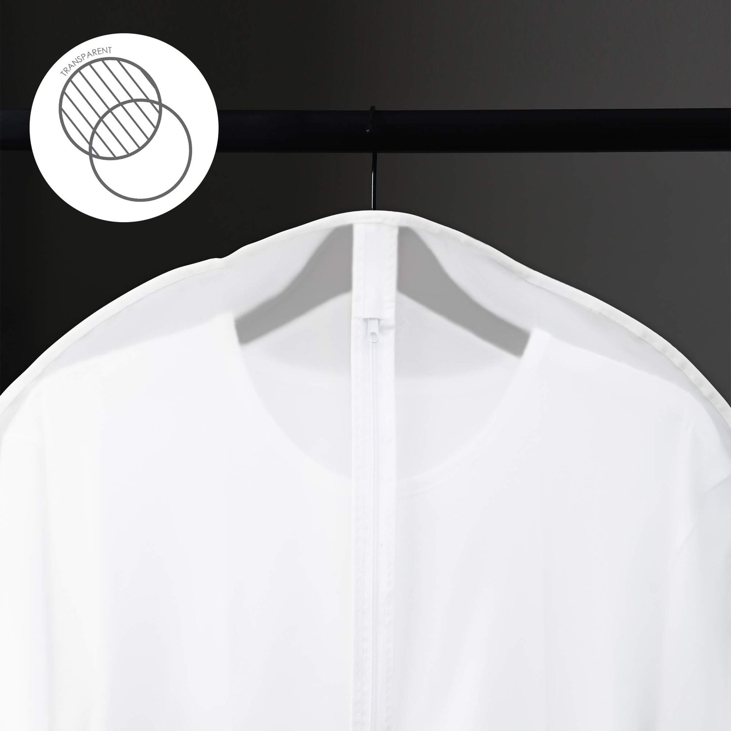 Bruce.® 6x Clear PEVA Garment Bags 100x60 cm – Transparent
