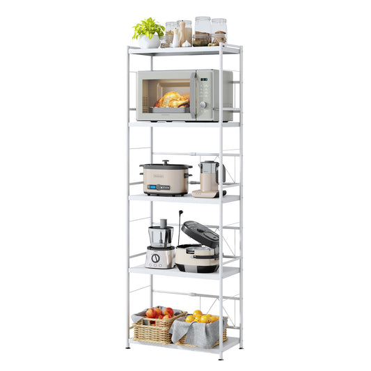 NETEL 5 Tier Expandable Microwave Shelf, Metal Microwave stand Countertop