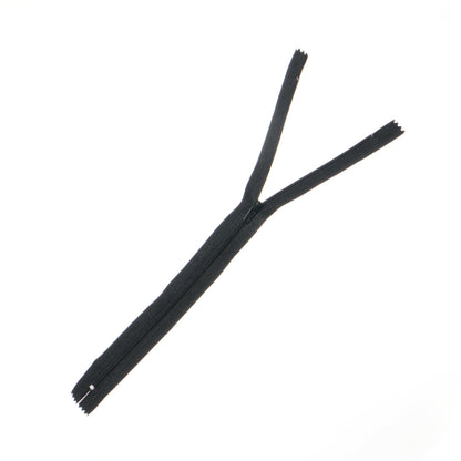 Trimz 1 Piece Black Autolock Closed End Zip - 18cm 7 Inch - Nylon Zip with 4mm Teeth for Dressmaking, Skirts, Cushions & Crafts