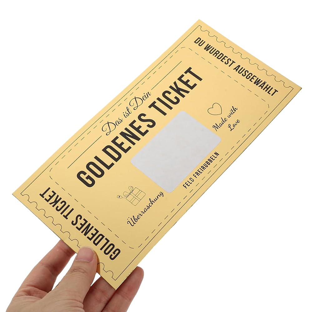 VOANZO Gift Cards Fill Yourself Out With Scratch-Off Stickers - Gold Tickets, Birthday Cards, Birthday Gifts Scratch-Off Cards For Labels