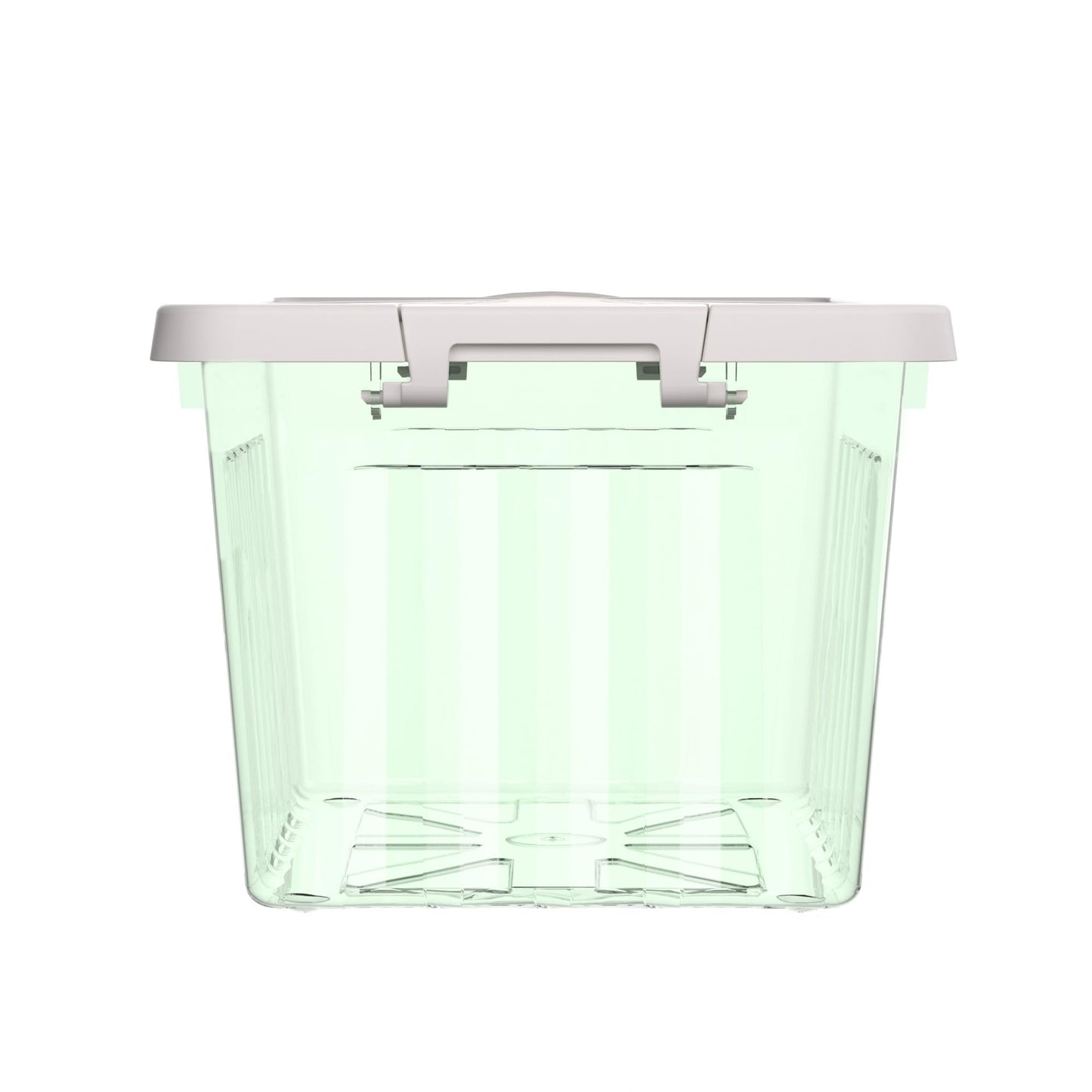 Cetomo 15L*6 Storage Boxes with Lids, Plastic Storage Box with Secure Side Latches, PP Nestable and Stackable Clear Organizer for Home, Office
