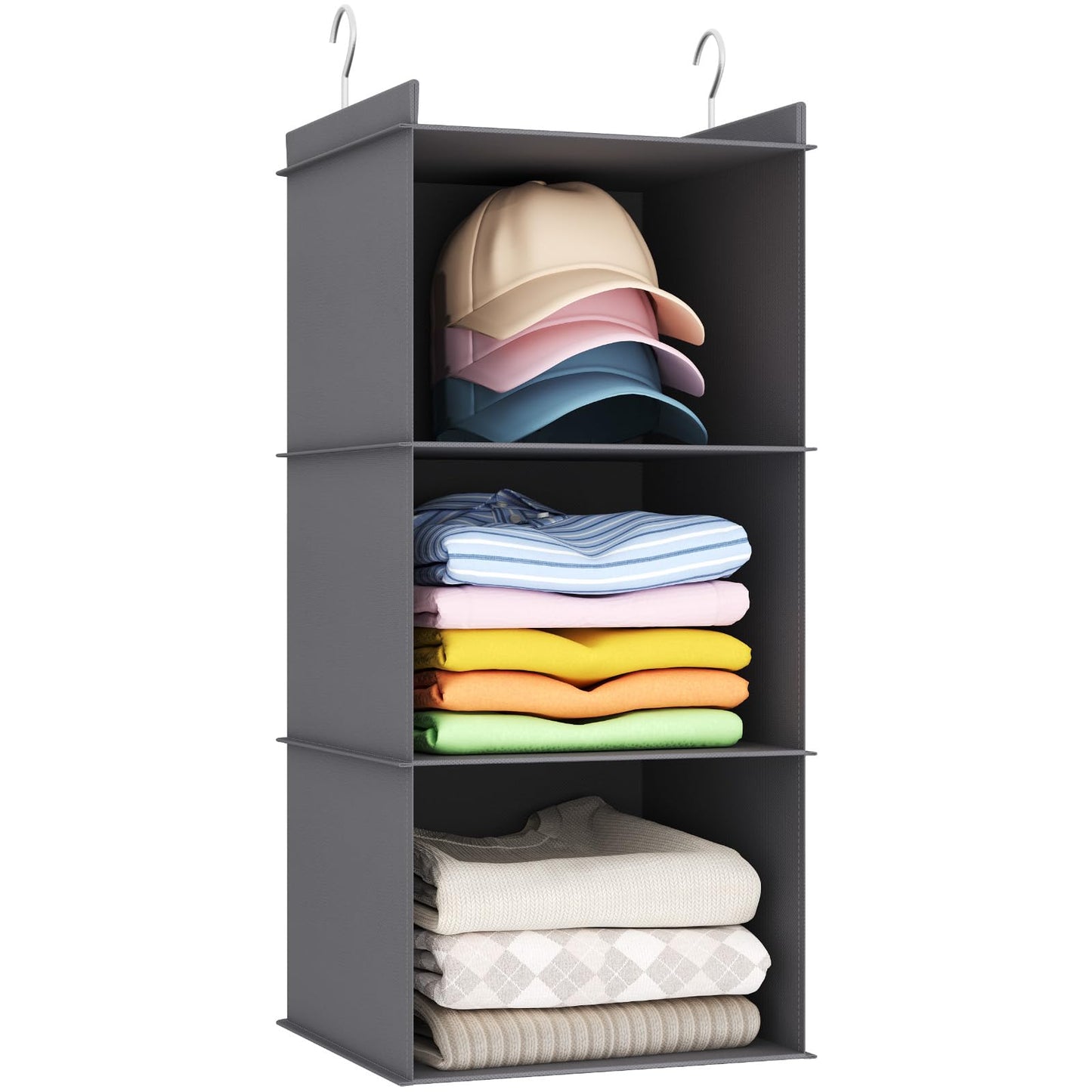 Lifewit 3 Tier Foldable Closet Hanging Wardrobe Storage Organiser, 1 Pack