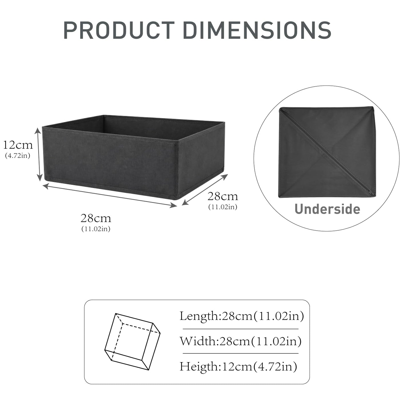 4 Pcs Drawer Organiser Clothes, Drawer Dividers for Clothes, Non-woven Fabric Wardrobe Organiser Boxes