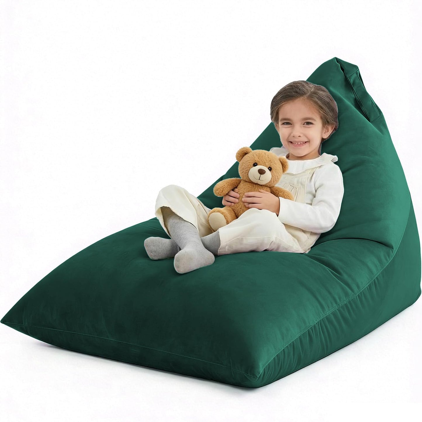 Nobildonna 4ft Bean Bag Chair Cover (No Filler) for Adults, 400L Extra Large Premium Velvet Beanbag Chair Cover
