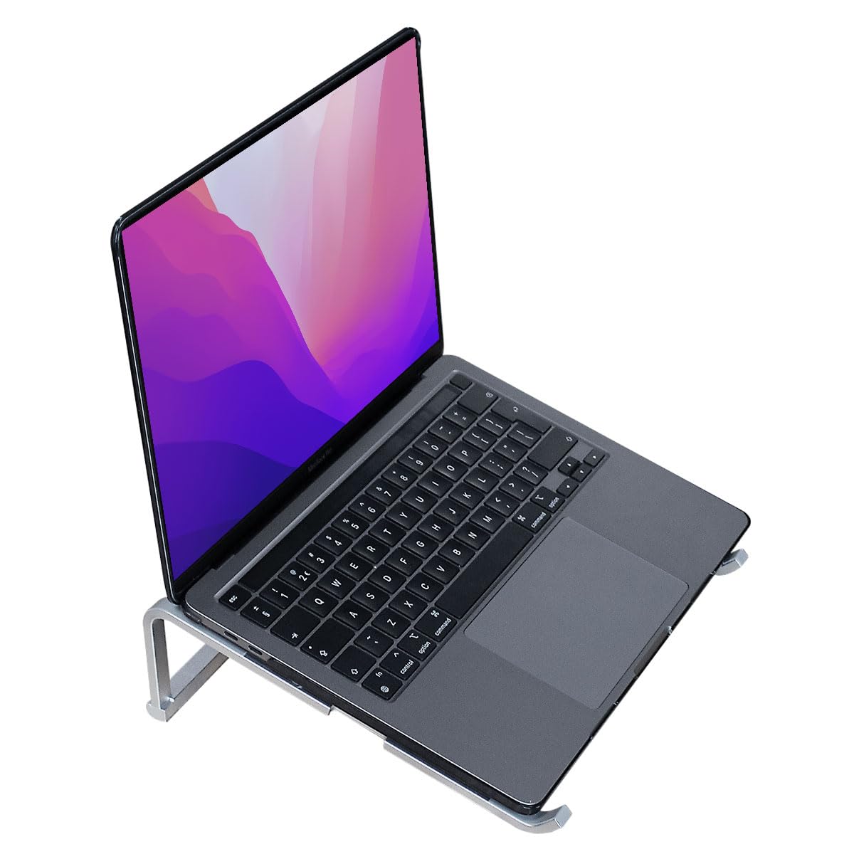 MMOBIEL Laptop Stand Foldable – Riser 10 to 18 inches - Ventilated Holder Universal - Laptop Stand for Desk Compatible with MacBook, Notebook, ASUS