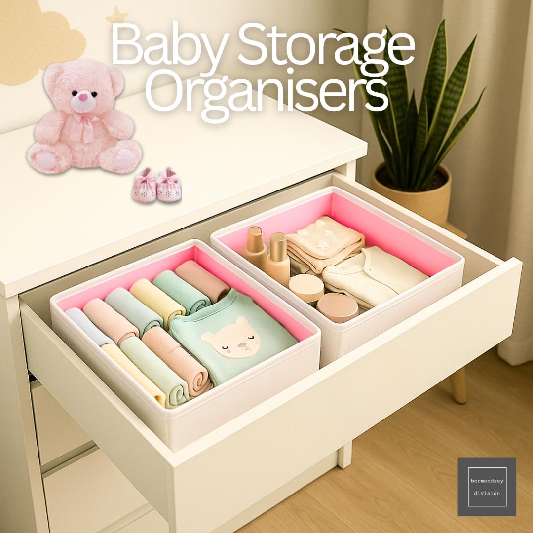 Bermondsey Division Set of 12 Drawer Organiser Pink Divider Drawer Dividers Clothes Storage Bedroom Drawers Wardrobe Organiser Storage Organizer