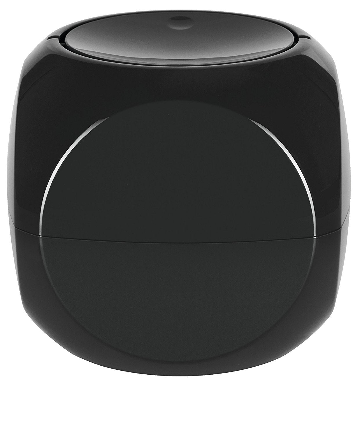 Spirella "Dice Cosmetic Bin 1 Litre Swing Top Bin Table Waste Bin Black