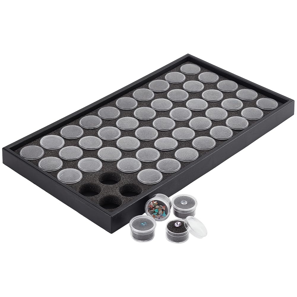PH PandaHall 50pcs Gemstone Storage Box Diamond Display Tray