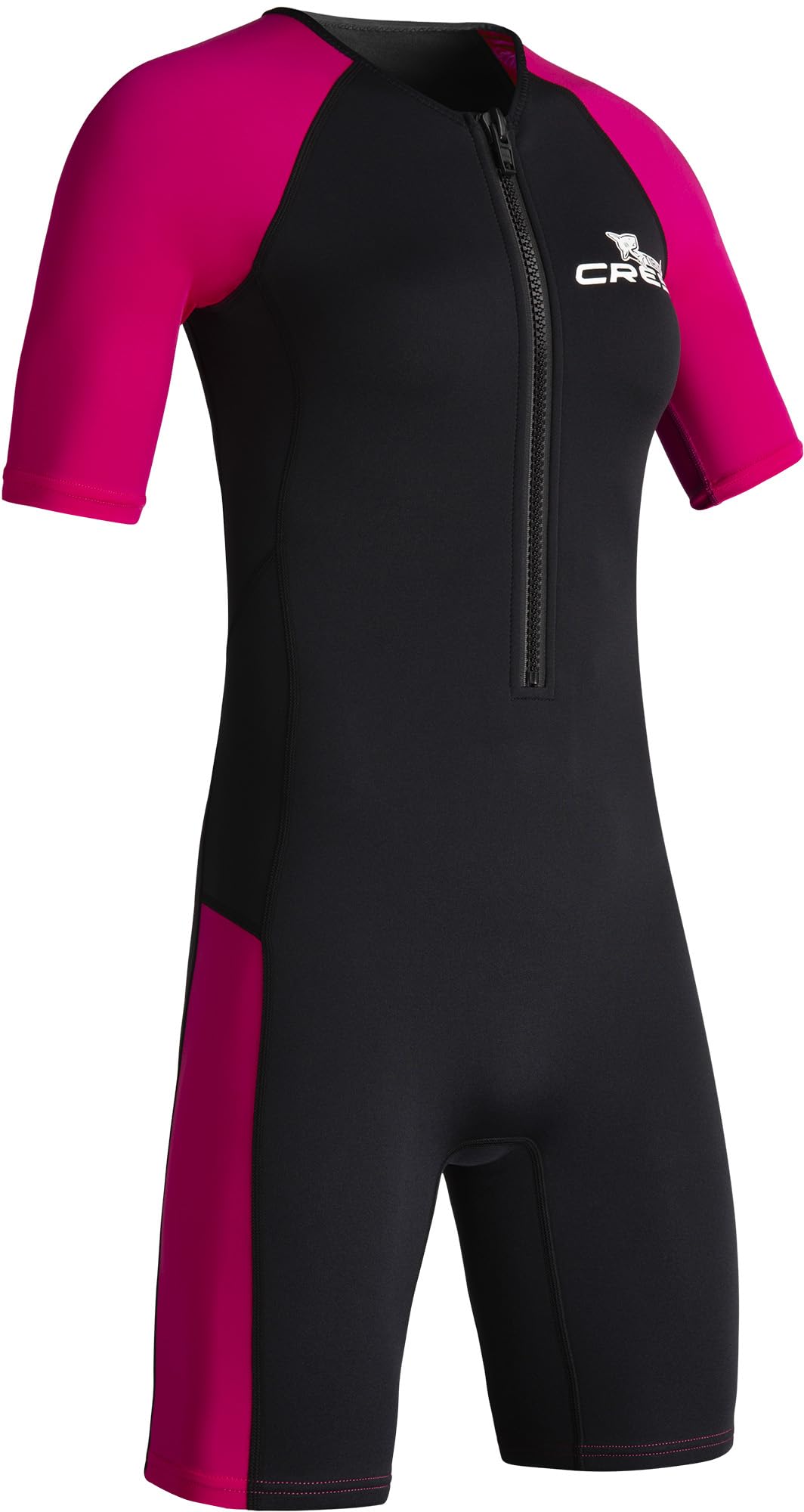 CRESSI Tiburon Lady Shorty Wetsuit 2mm - Wetsuit Shorty Women's made of Neoprene Ultra Stretch 1.5/2mm and Elastane, Black/Pink, XS/1