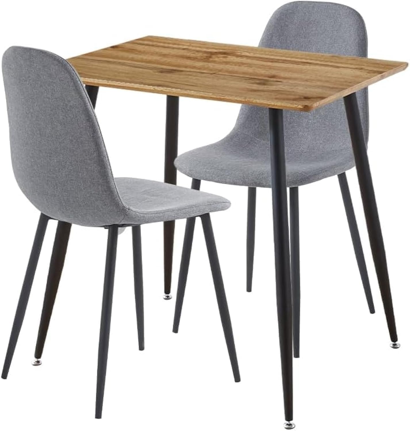 Hallowood Furniture Cullompton Small Wooden Dining Table and Chairs Set 2