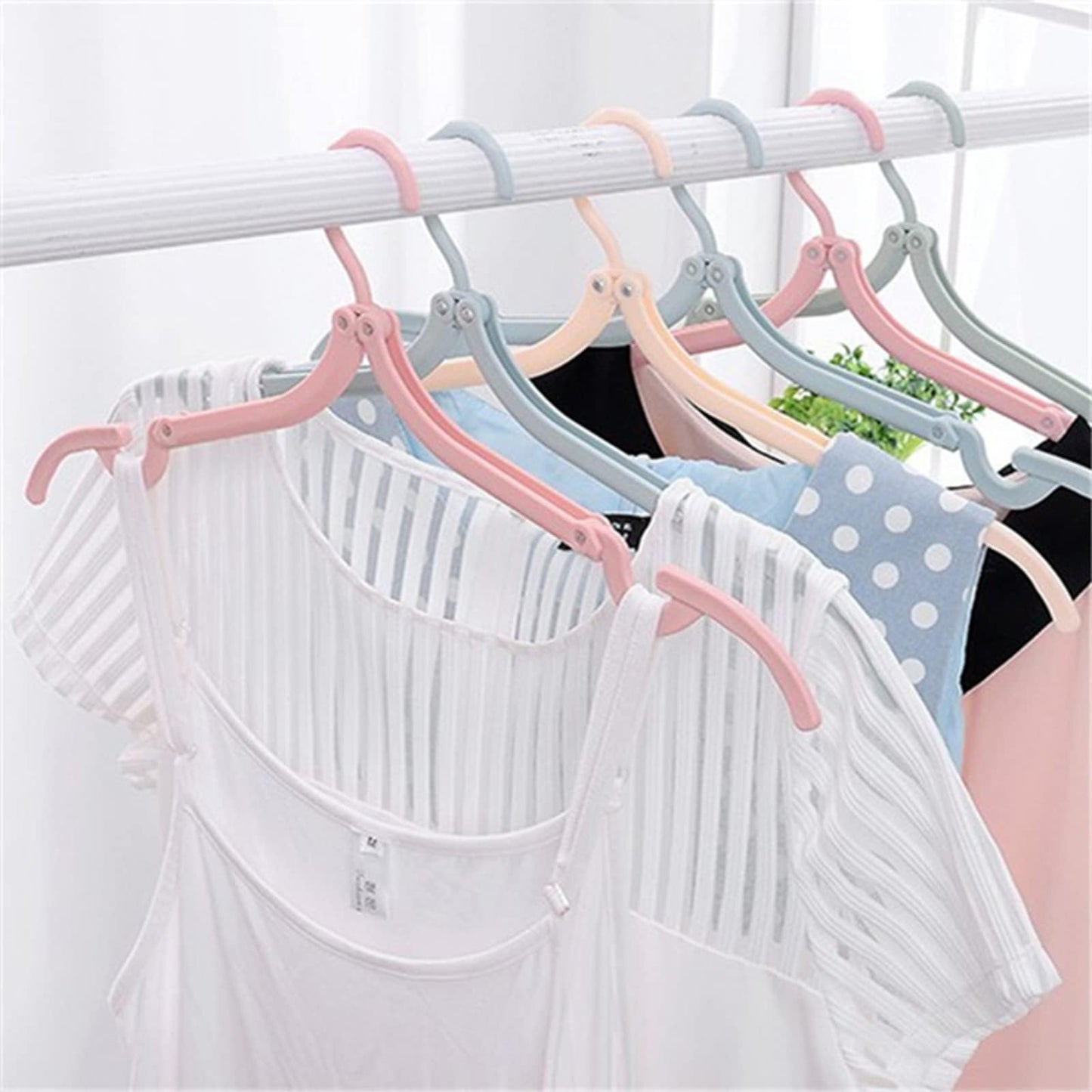 12pcs Folding Clothes Hangers, LOMYLM Travel Hangers Foldable