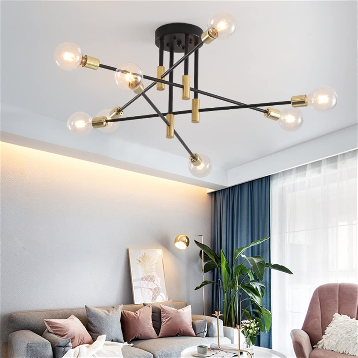 WQCSH Moderne The Minimalist Chandelier Creative Simple Dining Room Living Room Kitchen Office The Bar Decorate Artificial Satellite Modelling Design