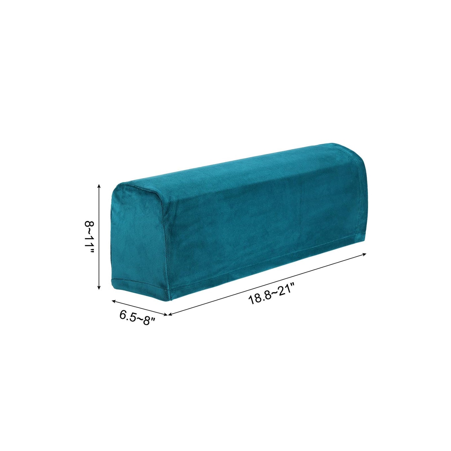 sourcing map Stretch Sofa Armrest Covers Peacock Blue 2 Pcs