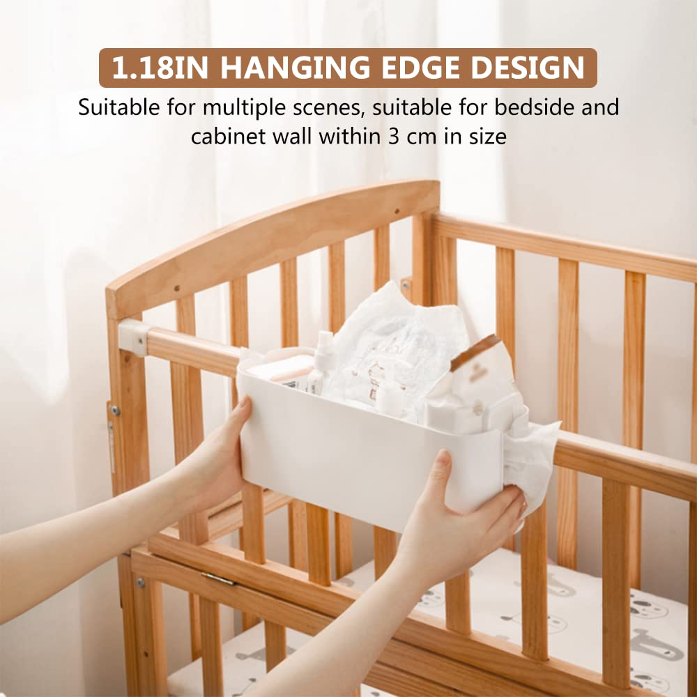 Lusacy Bedside Hanging Storage, Bunk Bed Shelf, Bed Organizer,Storage Rack Organizer Caddy, Hanging Basket with 2 Detachable Hooks