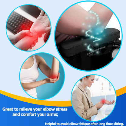 masteymoh Ergonomic Armrest Pads Office Chair Arm Rest Cover Pillow - Elbow Support Cushion for Computer, Gaming and Desk Chairs Flat