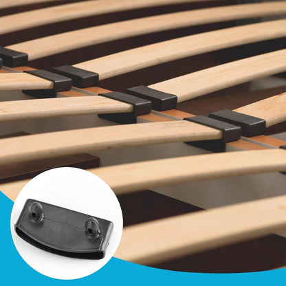 12 PCS Plastic Bed Slat Holders, Bed Slat Caps, Reusable Plastic Beds Slat Holders, Easy to Install for Single, Double and King Size BedsBlack